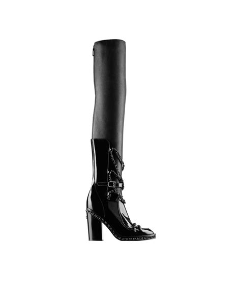 chanel glazed calfskin boots|High boots .